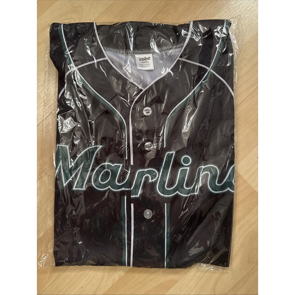 2026 Miami Marlins Flanigans Fest Baseball Jersey Adult Size M June 20th NEW - Picture 2 of 4